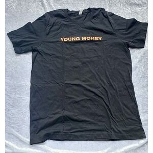 Young Money Mens T Shirt XL Black Cotton Short Sleeve Logo Lil Wayne Fest Champi
